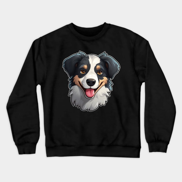 Cute Border Collie Dogs Funny Border Collie Crewneck Sweatshirt by fromherotozero